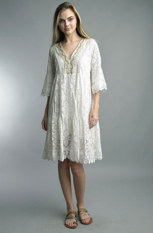 White Sequin Dress