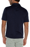 Button Up Short Sleeve Shirt - Navy Blue Multi