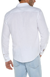 Convertible Sleeve Button Up Shirt - White