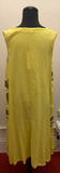 Sleeveless Button Dress with Patterned Sides - Lime