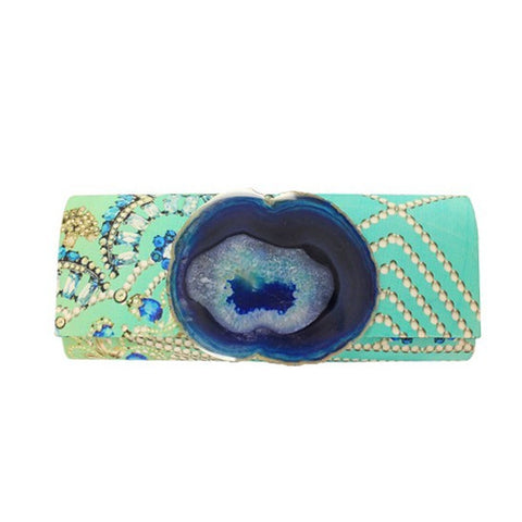 Jeweled Turquoise Clutch