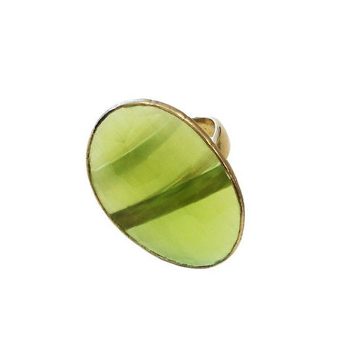 Large Green Stone Ring