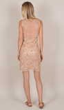 Bodycon Dress With Sequin Back Tulle